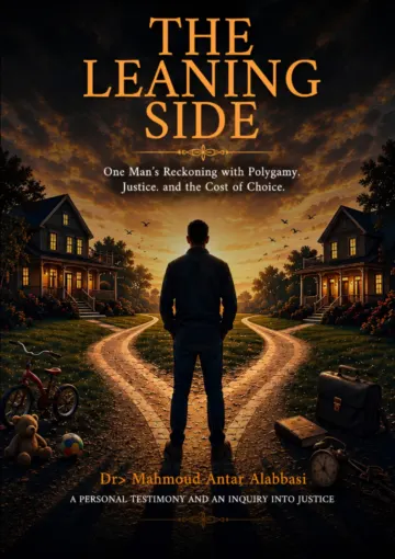 الغلاف الأمامي — The Leaning Side: One Man's Reckoning with Polygamy, Justice, and the Cost of Choice